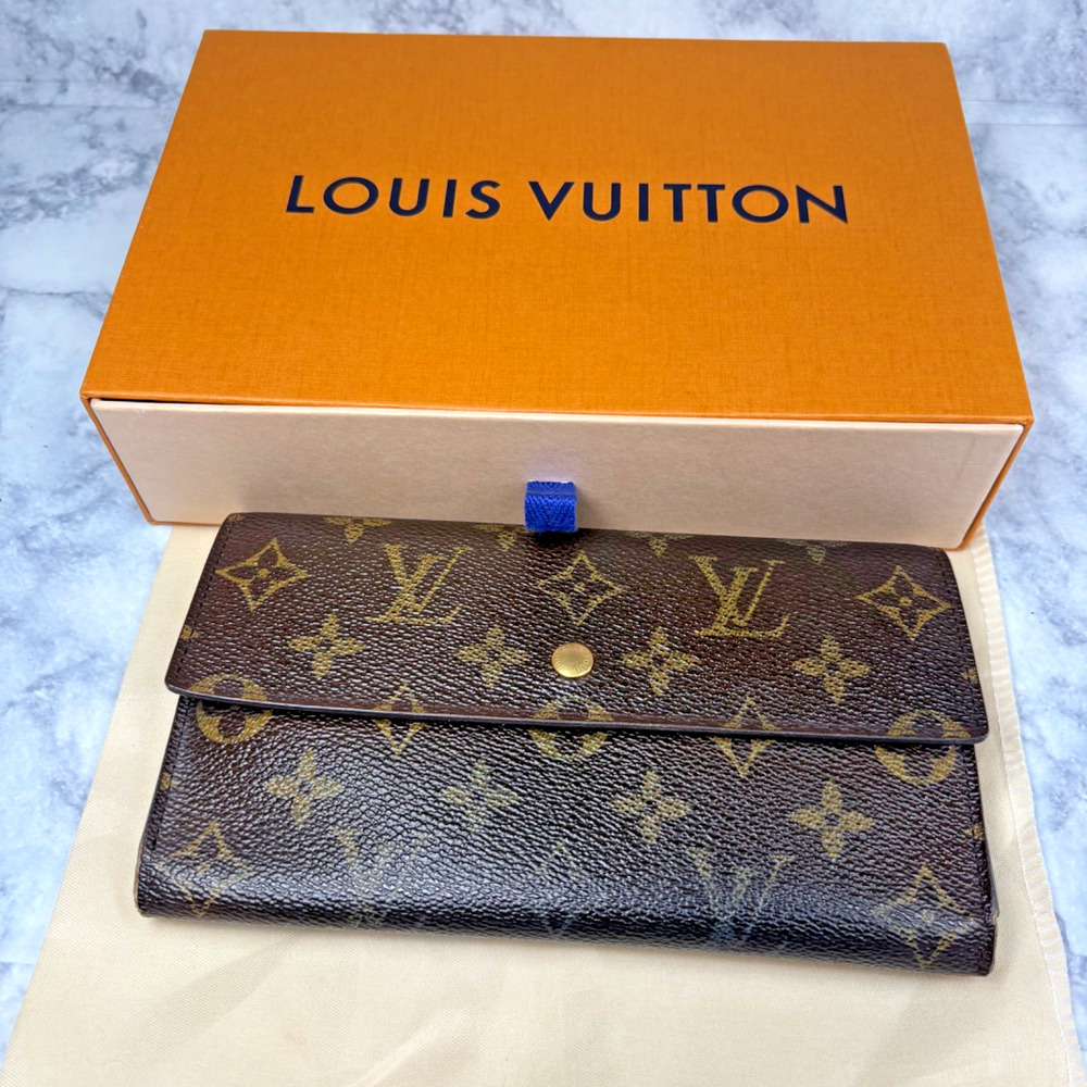 Louis Vuitton Vtg Monogram Porte Tresor International Long Snap Trifold Wallet